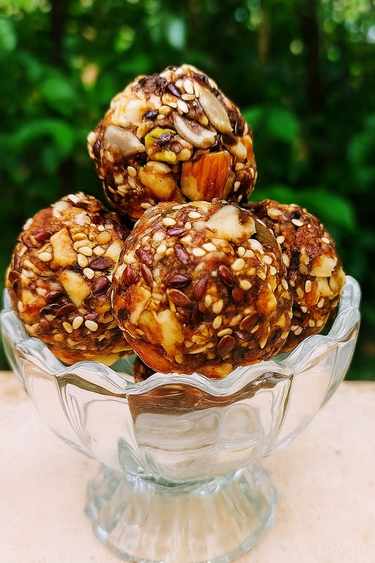 Dryfruits and seeds laddu